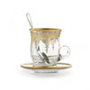 Arte Italica Vetro Cup & Saucer with Spoon (set of 4)