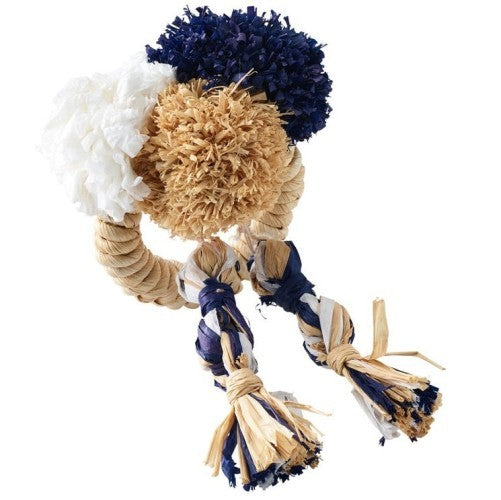 Kim Seybert Fiesta Natural, White & Blue Napkin Rings (set of 4)