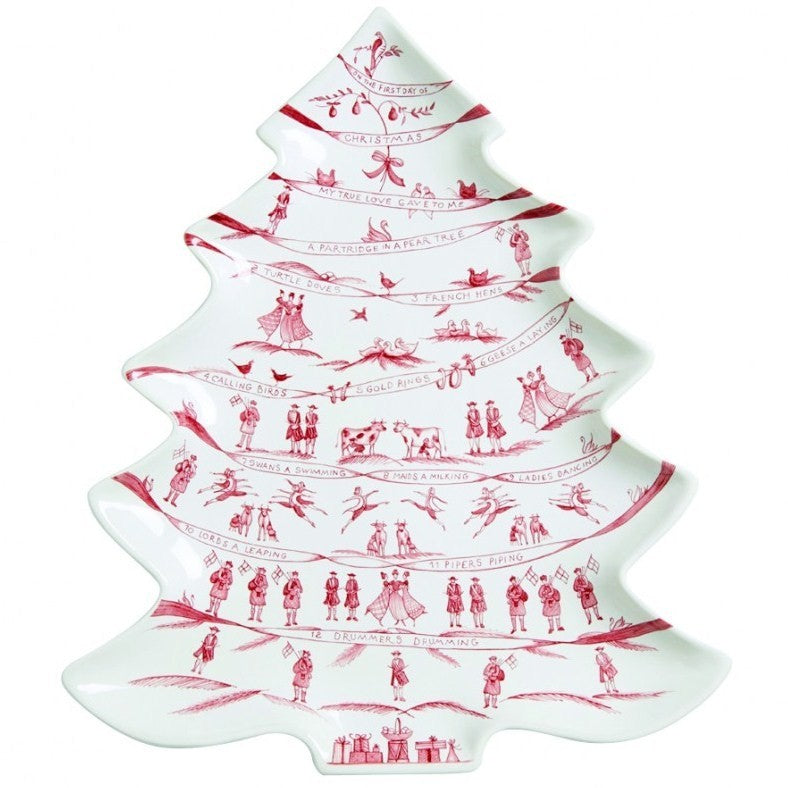 Juliska Country Estate Ruby 12 Days of Christmas Tree Platter