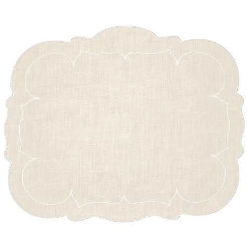 Skyros Designs Linho Ivory Rectangle Placemat (set of 4)
