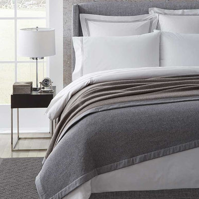 SFERRA Nerino Grey/Walnut Blanket