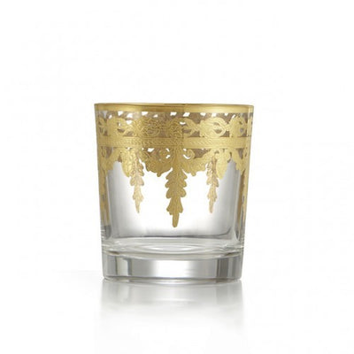 Arte Italica Vetro Gold Double Old Fashion Glass