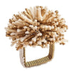 Kim Seybert Sunburst Ivory & Gold Napkin Ring