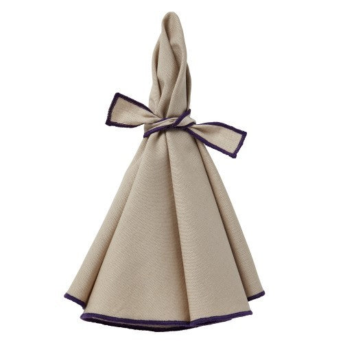 Mode Living Napa Beige/Purple Napkins (set of 4)