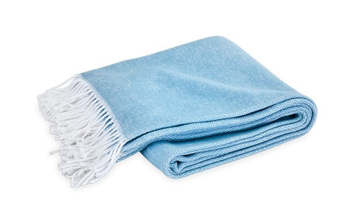 Matouk Pezzo Cerulean Throw