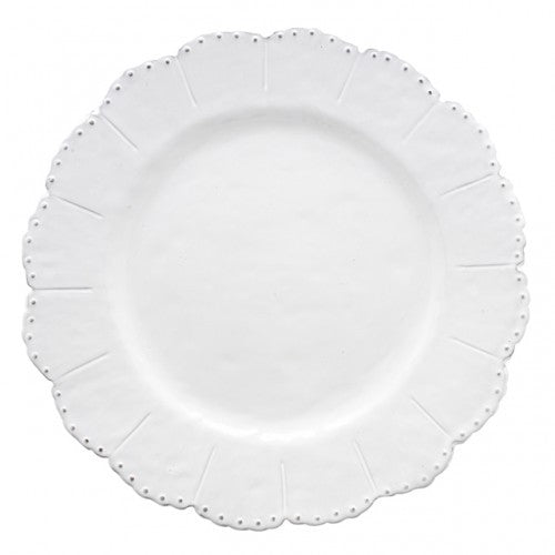 Arte Italica Bella Bianca Beaded Dinner Plate