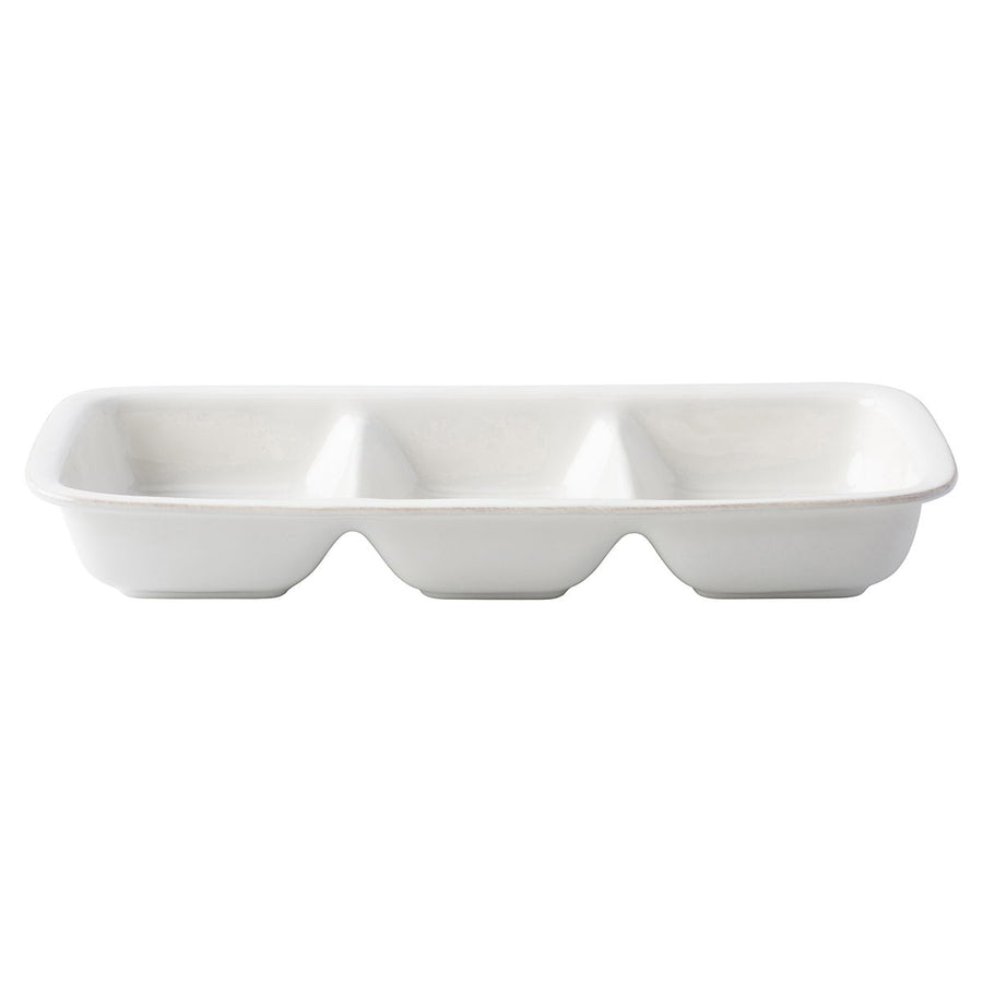 Juliska Puro Whitewash Divided Serving Dish