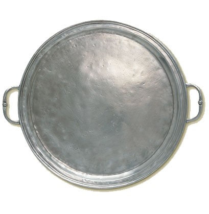 Match Pewter Medium Round Tray with Handles