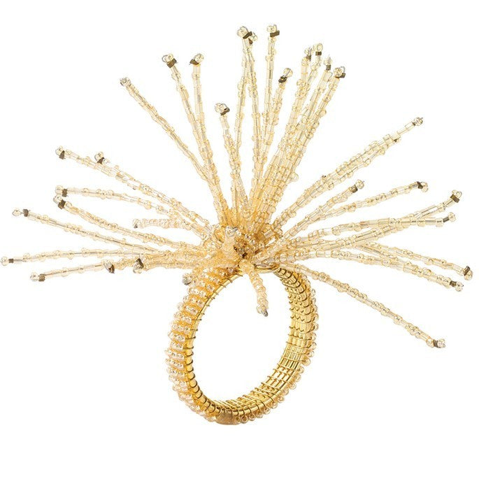 Kim Seybert Spider Bead Burst Champagne Napkin Ring
