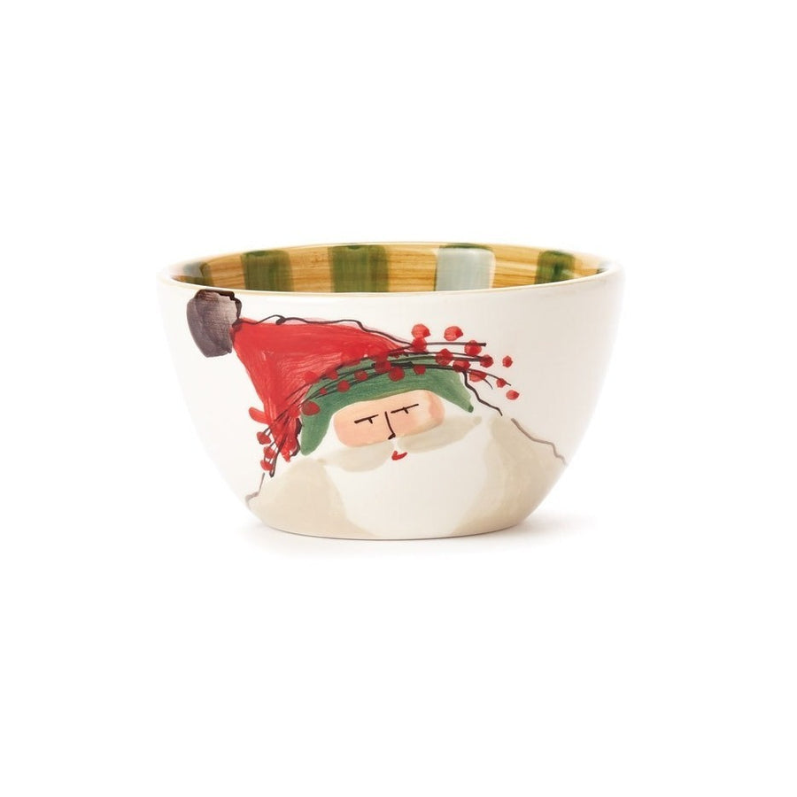 Vietri Old St. Nick Green Hat Oval Bowl