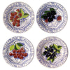 Gien Oiseau Bleu Fruits Assorted Salad Plate (set of 4)