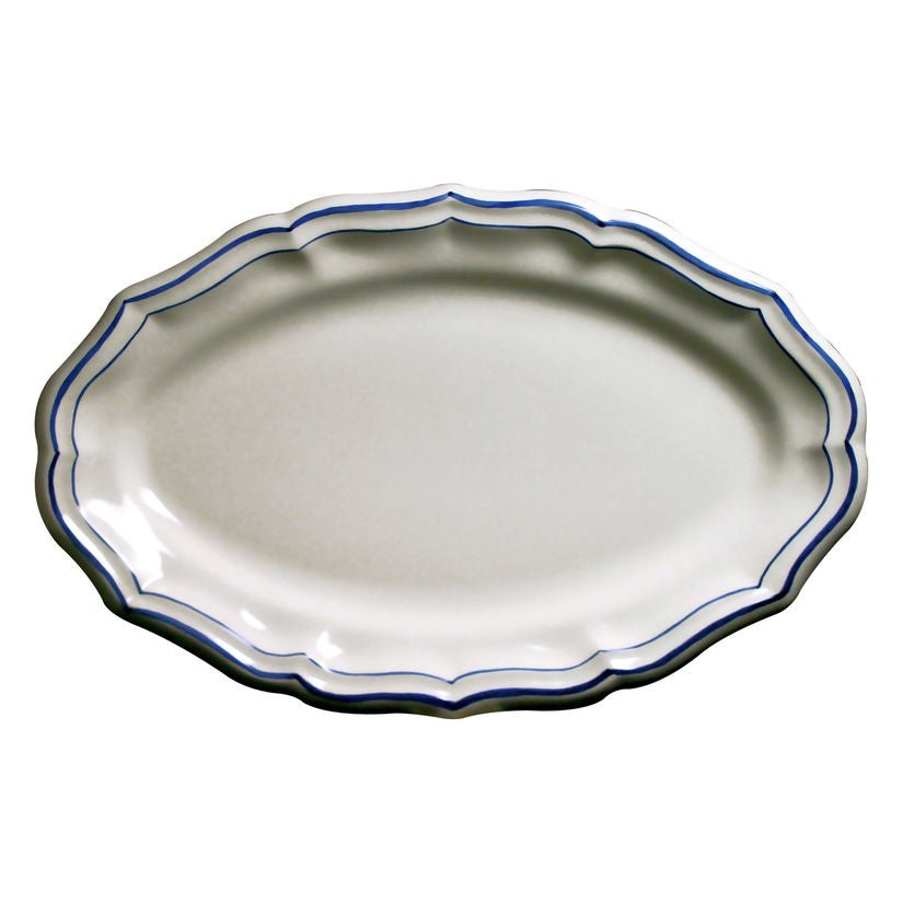 Gien Filets Bleus Oval Platter