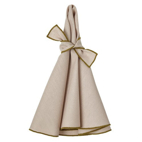 Mode Living Napa Beige/Olive Napkins (set of 4)