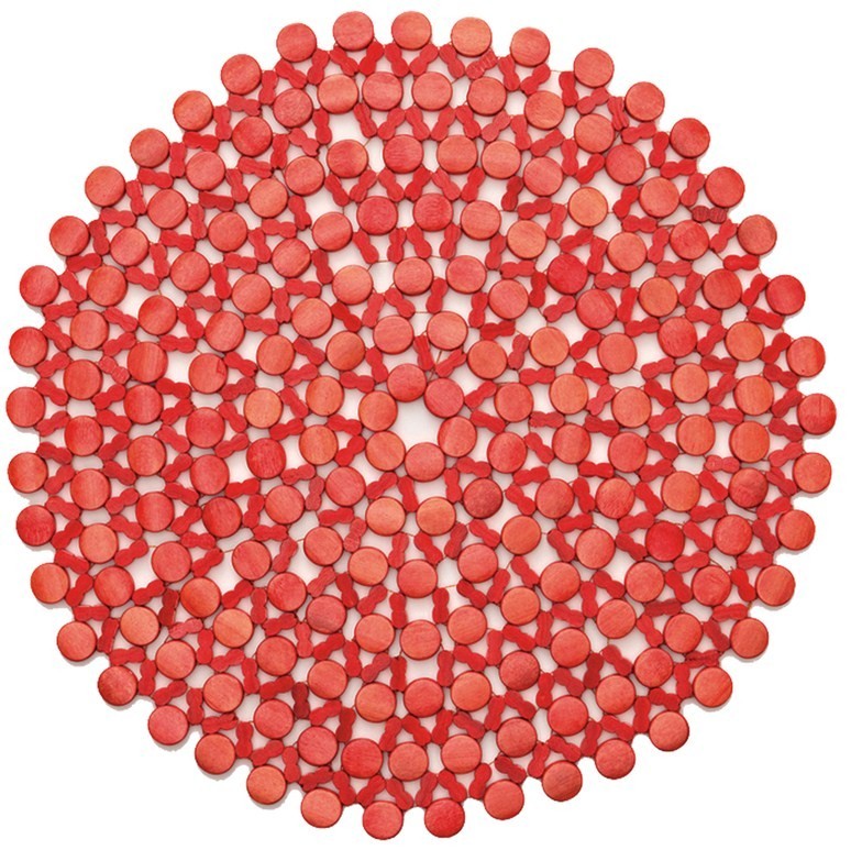 Kim Seybert Round Bamboo Coral Placemat