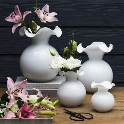Vietri Hibiscus White Large Vase