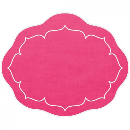 Skyros Designs Linho Fuchsia Oval Placemat (set of 4)