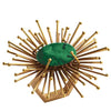 Kim Seybert Flare Gold & Emerald Napkin Rings (set of 4)