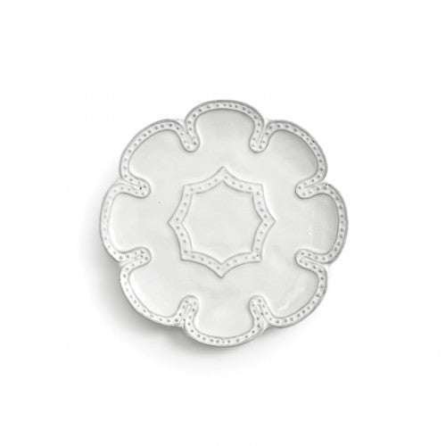 Arte Italica Bella Bianca Beaded Canape Plate Plate