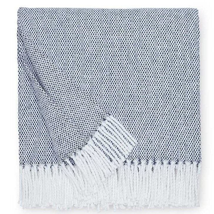 SFERRA Navy Mushroom Throw