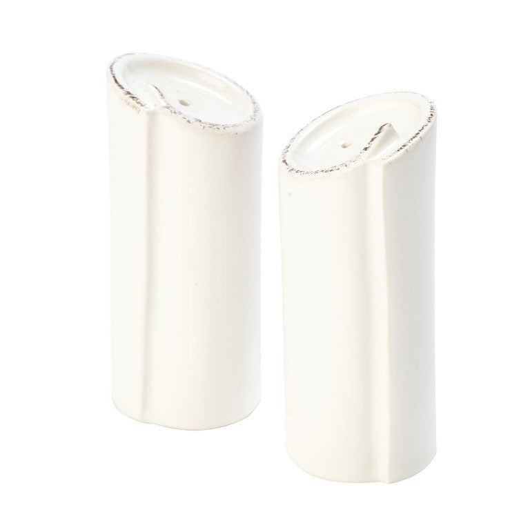 Vietri Lastra White Salt & Pepper Set