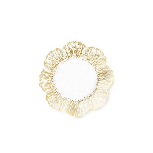 Vietri Rufolo Glass Gold Canape Plate