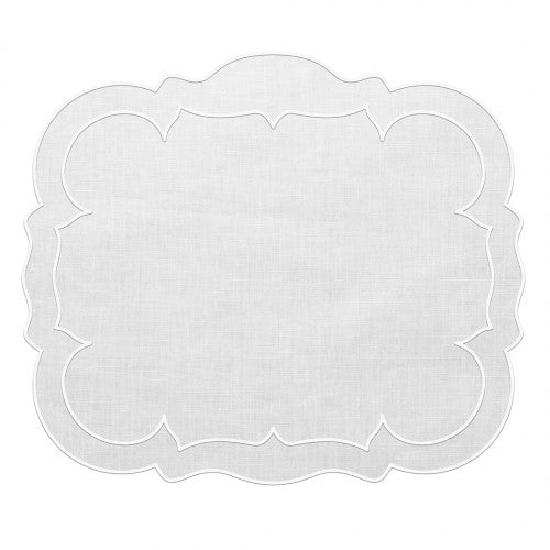 Skyros Designs Linho White Rectangle Placemat (set of 4)