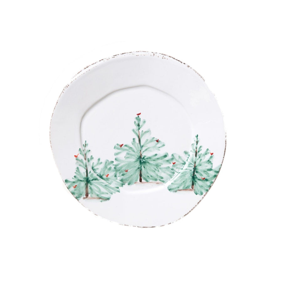 Vietri Lastra Holiday Salad Dinner Plate