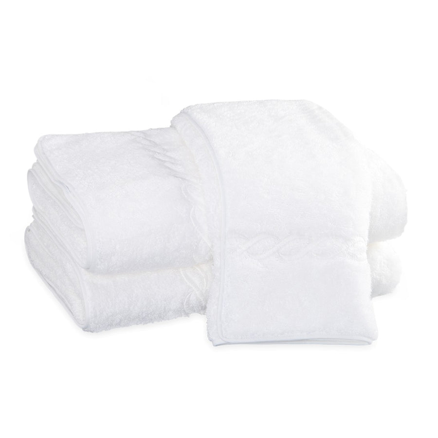 Matouk Classic Chain White Bath Towels