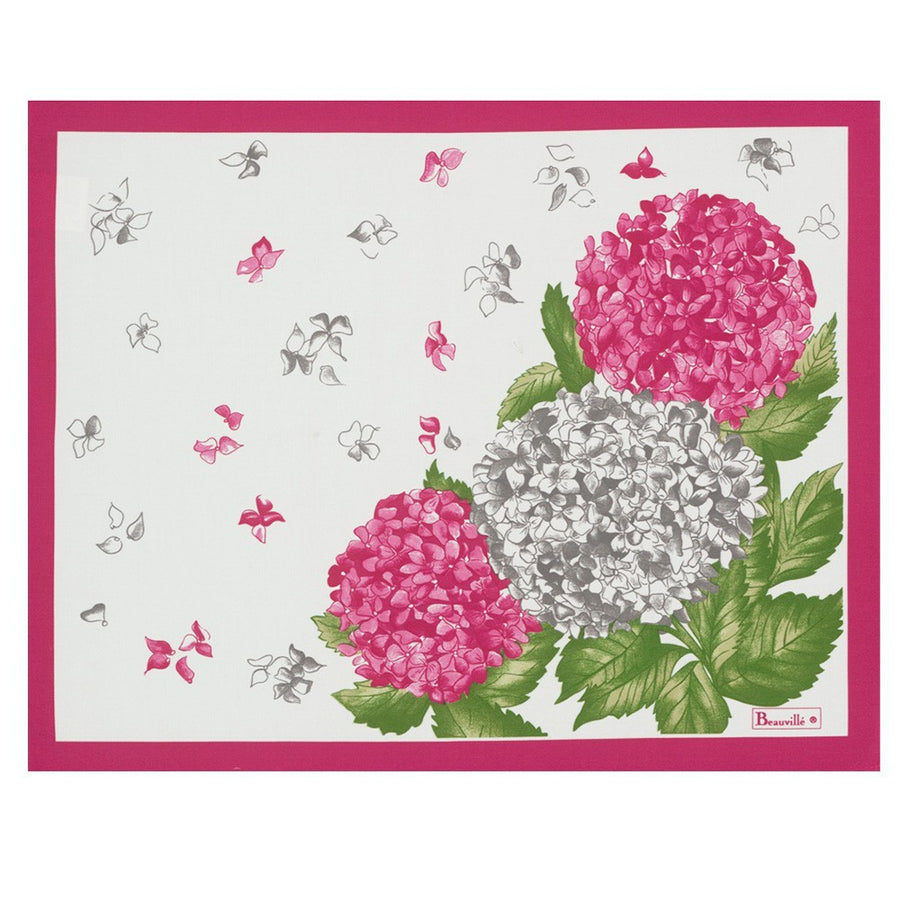 Beauville Hortensias Pink Grey Placemat