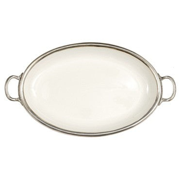 Arte Italica Tuscan Oval Tray with Handles