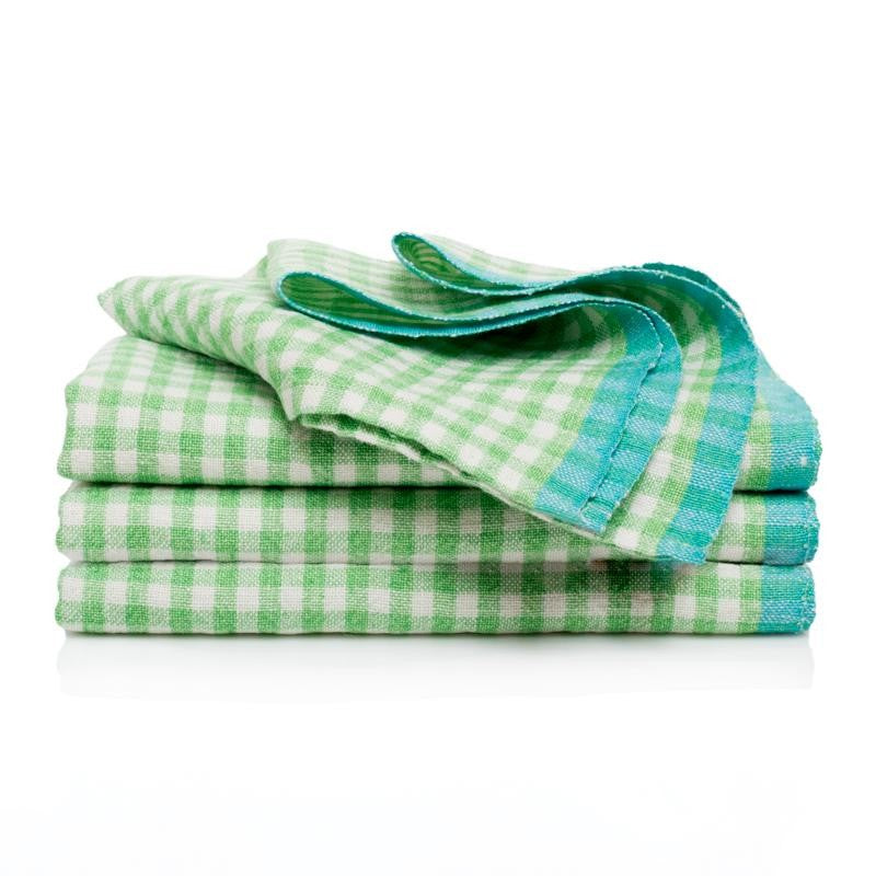Caravan Two-Tone Gingham Line Aqua Napkin (set of 4)