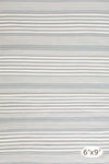 Dash and Albert Rugby Stripe Light Blue Rug
