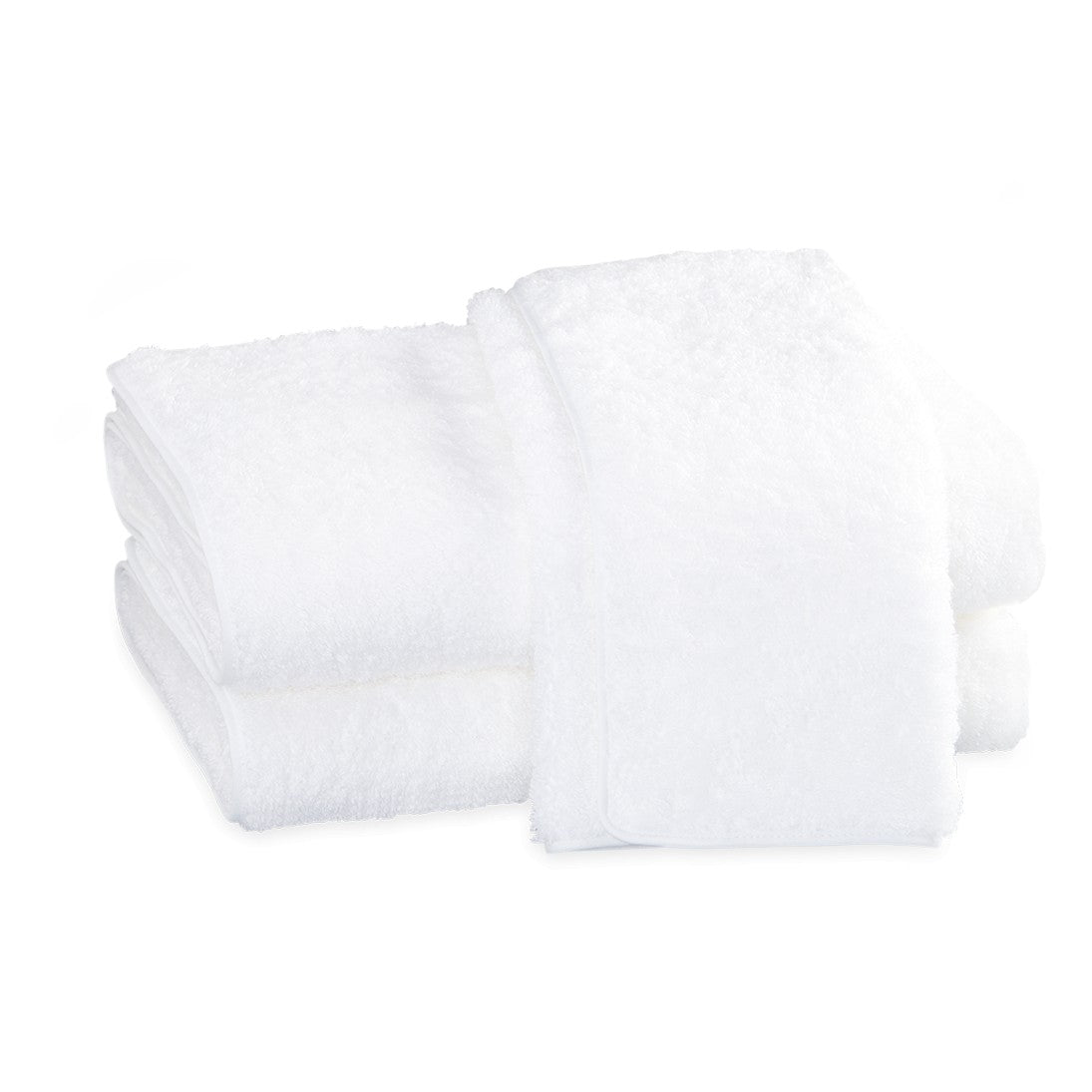 Matouk Cairo Bath Towels (White/White)