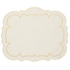 Skyros Designs Linho Ivory with Gold Rectangle Placemat (set of 4)