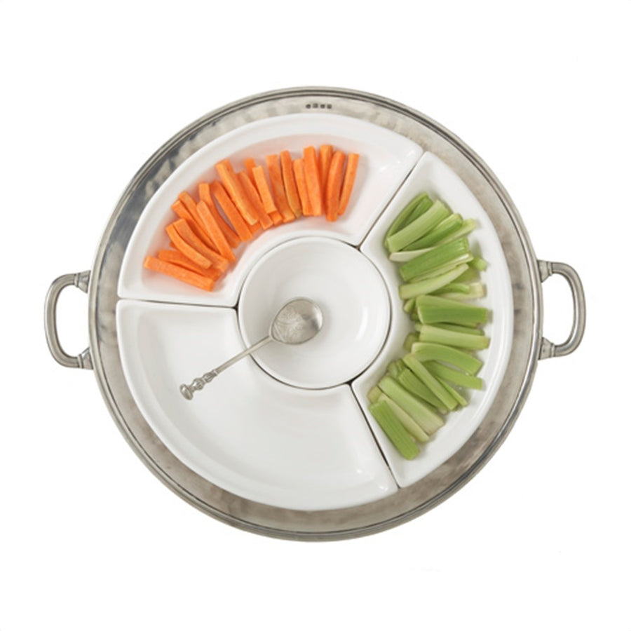 Match Pewter Convivio Round Sectional Platter