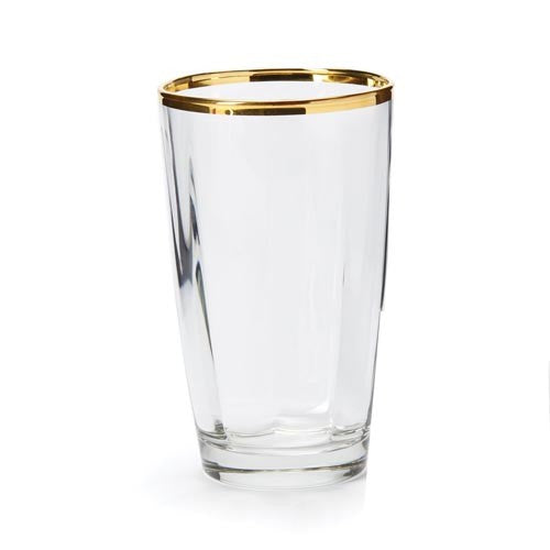 Vietri Optical Gold Highball Glass