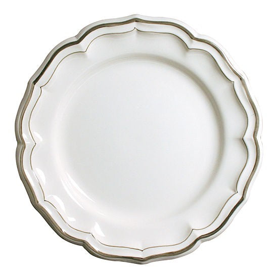Gien Filets Taupe Round Platter