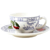 Gien Oiseau Bleu Fruits Tea Cup & Saucer