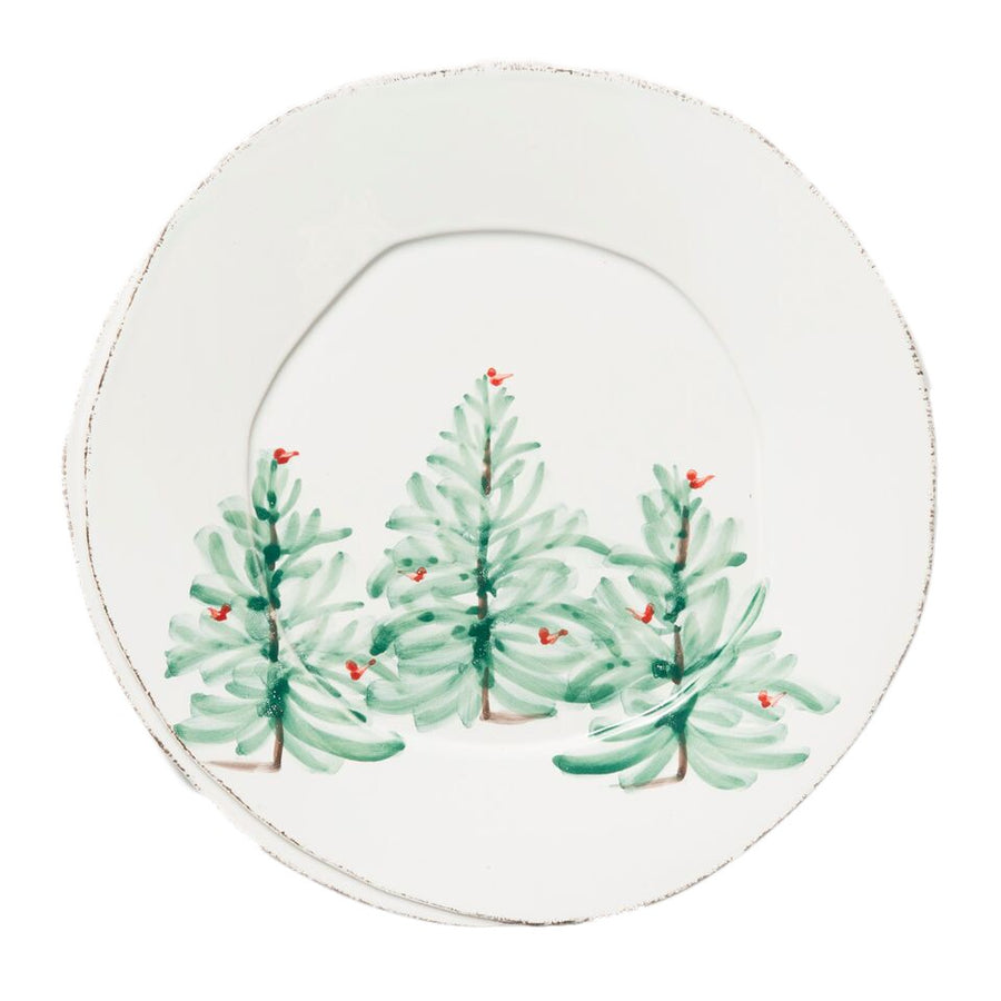 Vietri Lastra Holiday European Dinner Plate