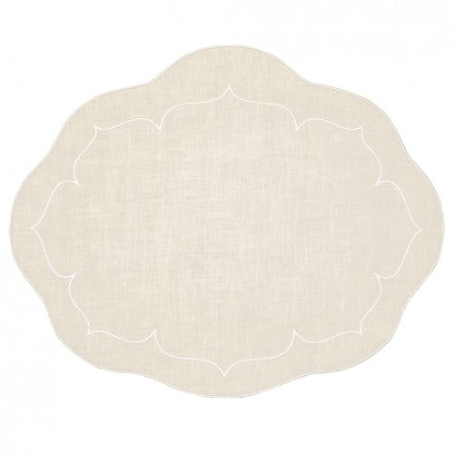 Skyros Designs Linho Ivory Oval Placemat (set of 4)