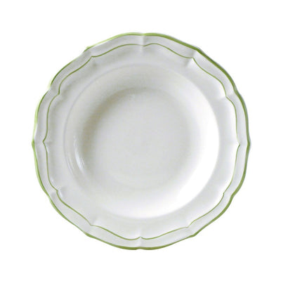 Gien Filets Verts Rimmed Soup