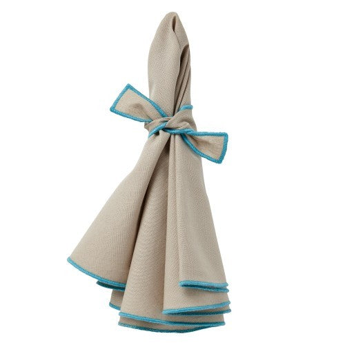 Mode Living Napa Beige/Turquoise Napkins (set of 4)
