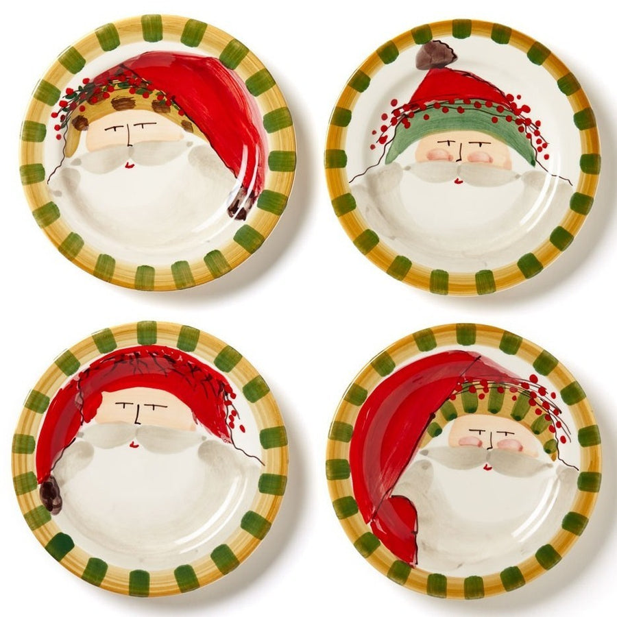 Vietri Old St. Nick Round Salad Plates (set of 4)