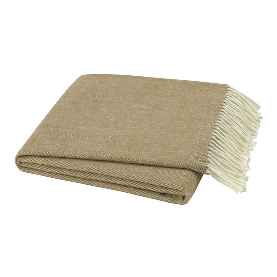 Lands Downunder Caramel Italian Herringbone Throw