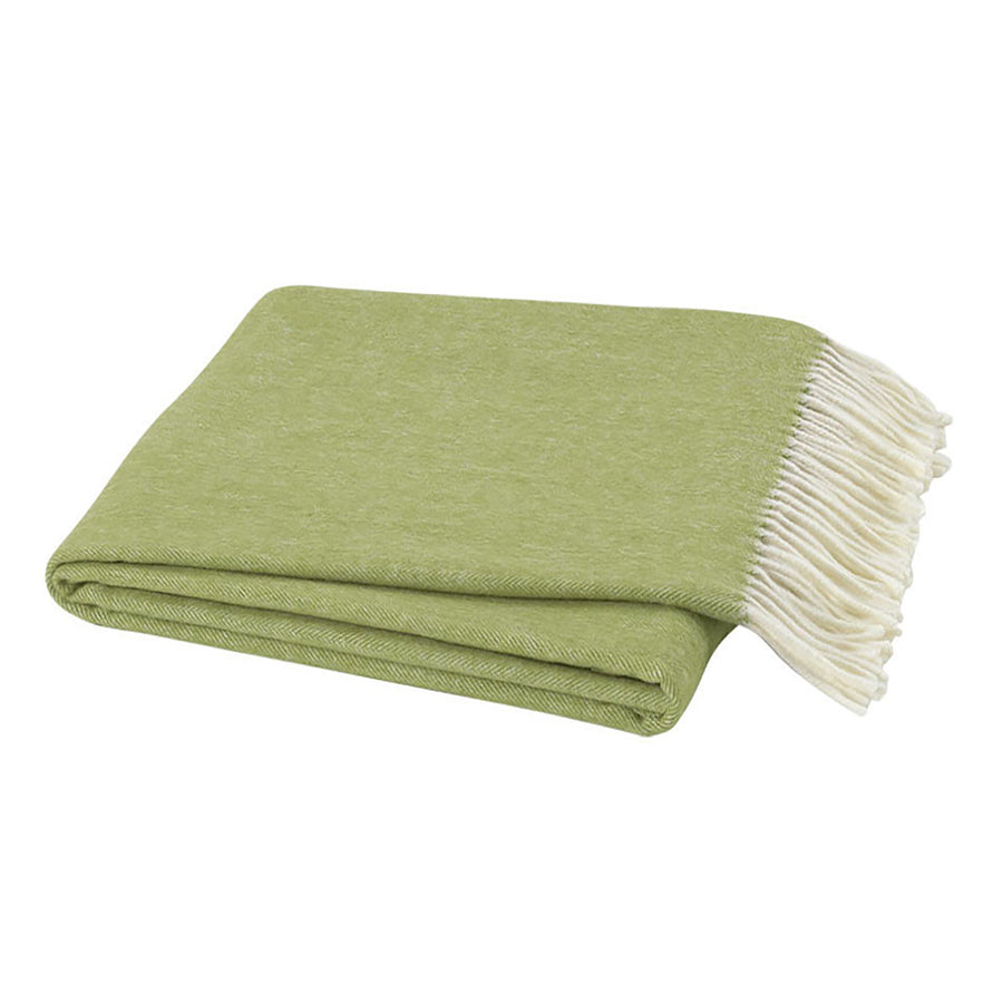 Lands Downunder Lemongrass Italian Herringbone Throw
