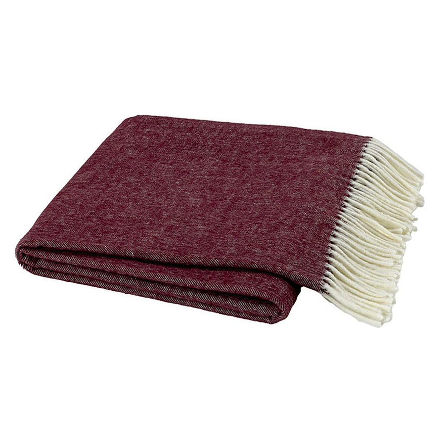 Lands Downunder Deep Merlot Italian Herringbone Throw
