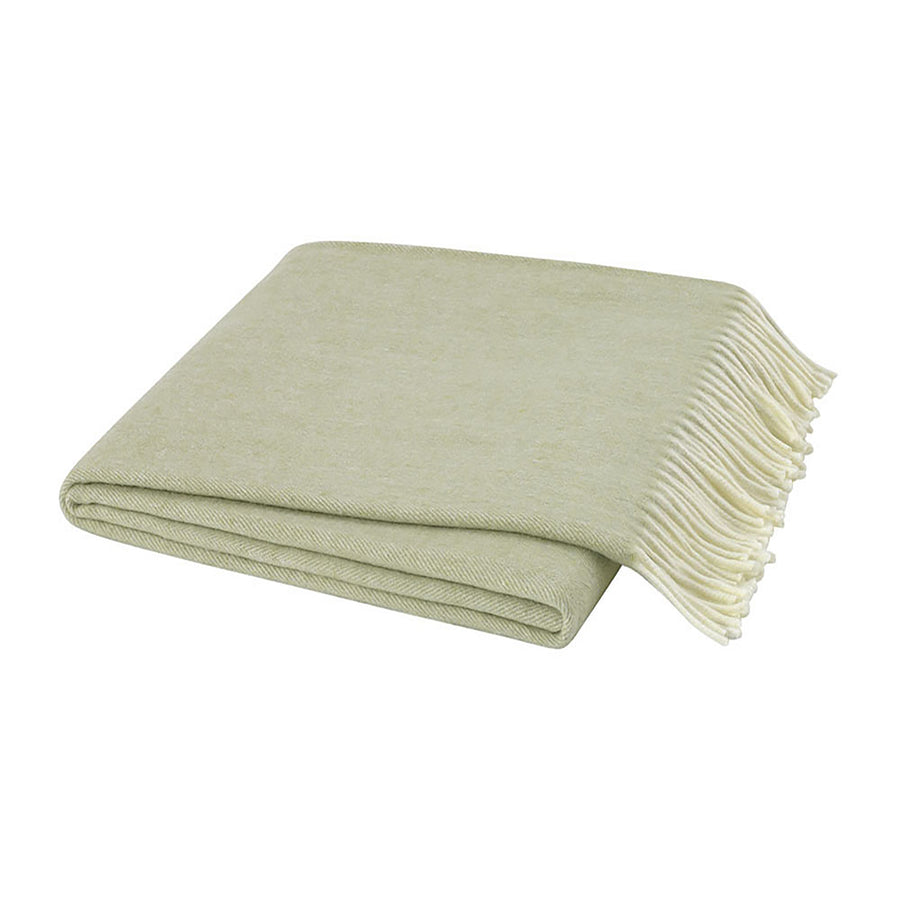 Lands Downunder White Sage Italian Herringbone Throw