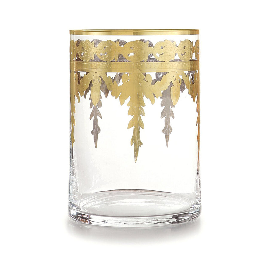 Arte Italica Baroque Gold Wastebasket