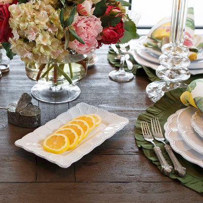 Arte Italica Bella Bianca Small Rectangular Platter