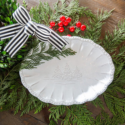 Arte Italica Bella Natale Beaded Platter